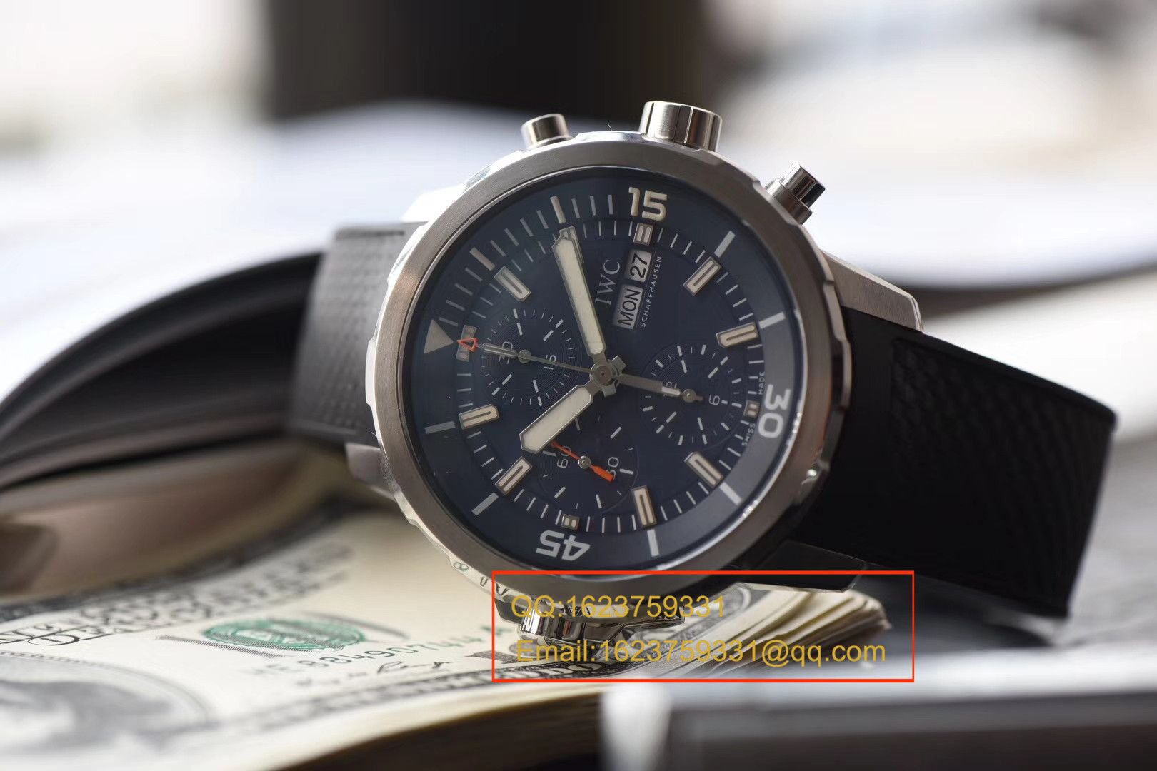 视频评测IWC万国表海洋时计系列IW376805腕表一比一个精仿手表【万国海洋计时系列 雅克-伊夫 库斯托探险之旅特别版】 / WGBD307MM