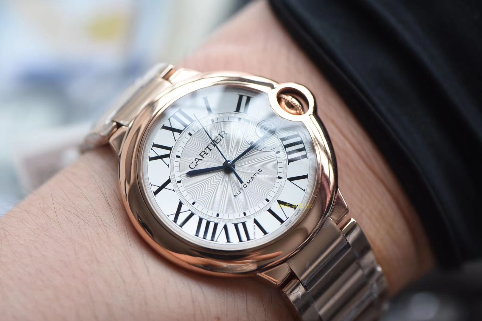 CARTIER卡地亚蓝气球系列W69006Z2腕表【一比一超A高仿手表】V6厂顶级蓝气球全玫瑰金款 / K210