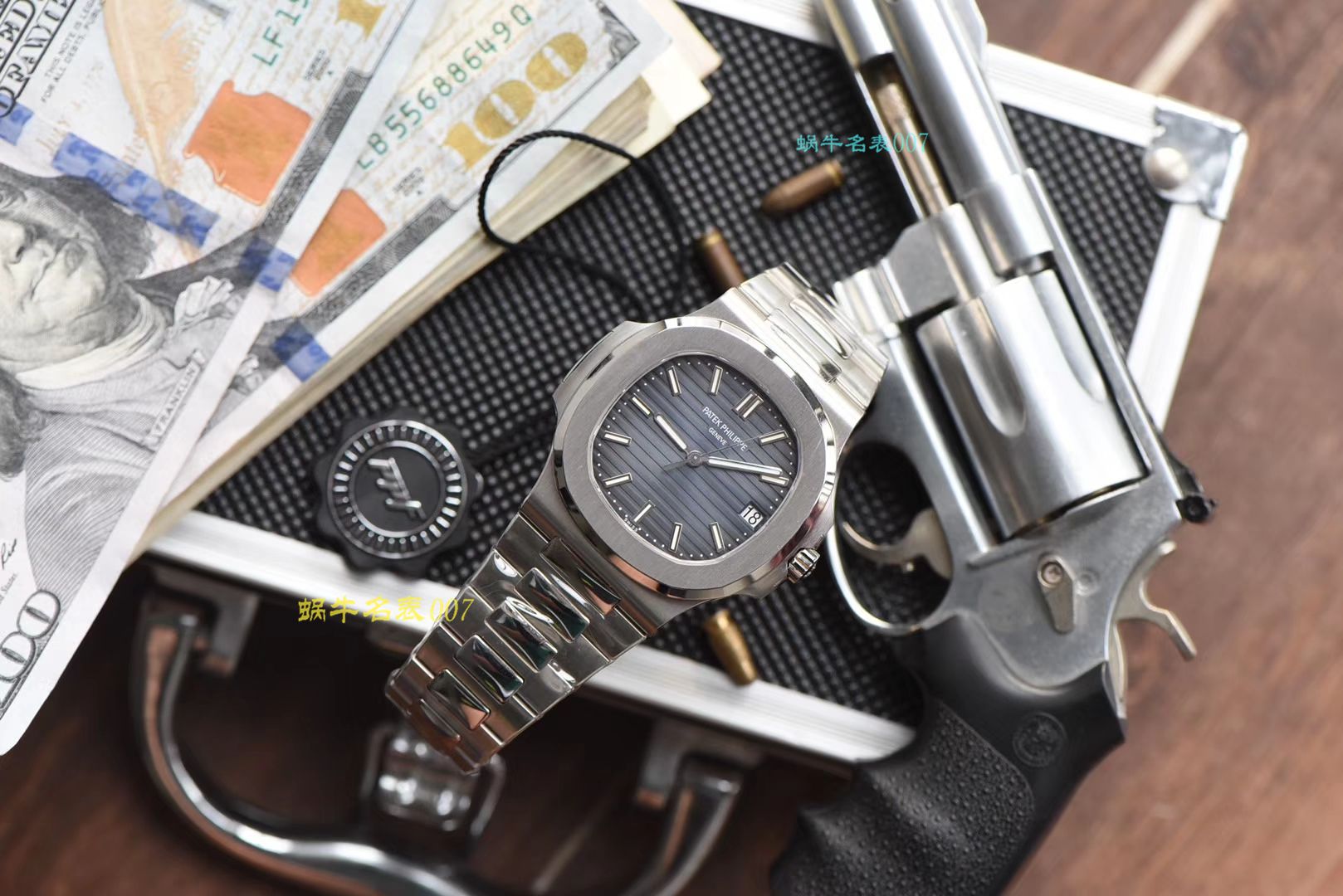 【PPF超级PATEK PHILIPPE鹦鹉螺重磅来袭！“灰蓝”】百达翡丽运动优雅顶级复刻高仿5711/1A 010 不锈钢腕表(高仿鹦鹉螺)2019年钢表王座的开年重器 / BD267