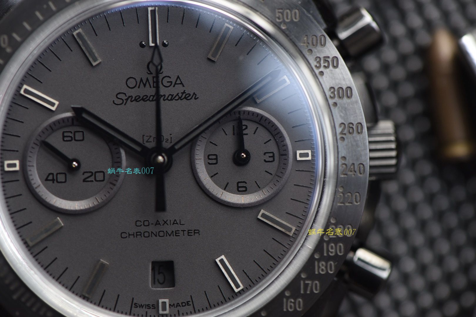 【视频评测OM厂一比一复刻高仿欧米茄月之暗面】OMEGA欧米茄超霸系列311.92.44.51.01.005腕表(墨黑) / M380