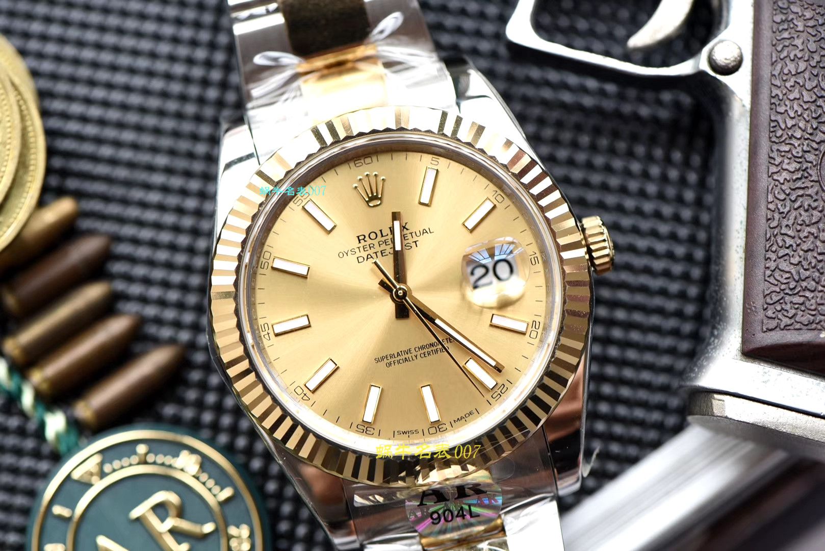 【视频评测AR厂一比一复刻高仿劳力士日志手表】复刻的手表劳力士日志型系列116333-72213香槟盘腕表 / R320