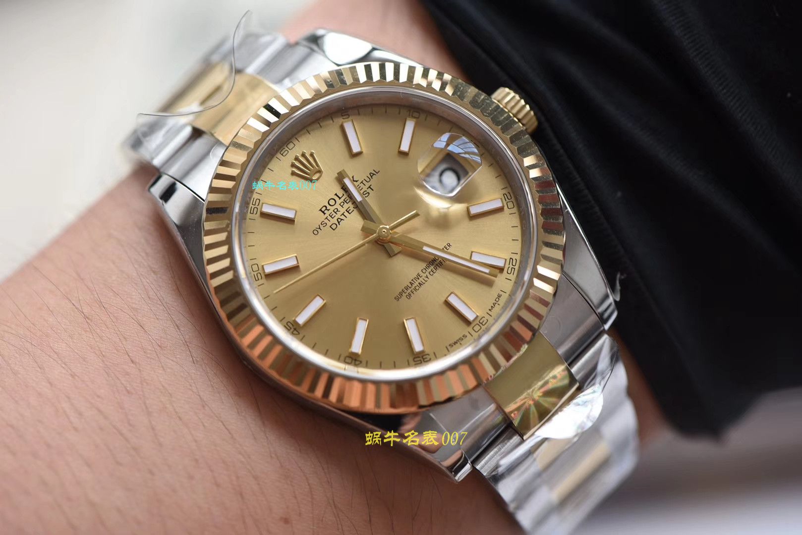 【视频评测AR厂一比一复刻高仿劳力士日志手表】复刻的手表劳力士日志型系列116333-72213香槟盘腕表 / R320