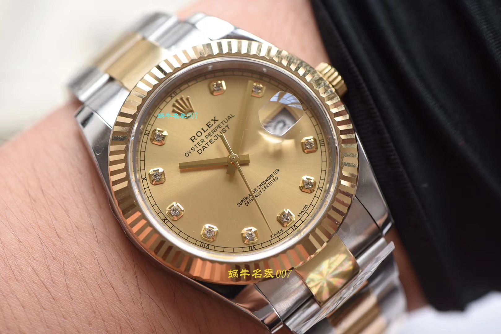 【视频评测AR厂一比一复刻高仿劳力士日志手表】复刻的手表劳力士日志型系列116333-72213香槟盘腕表 / R320