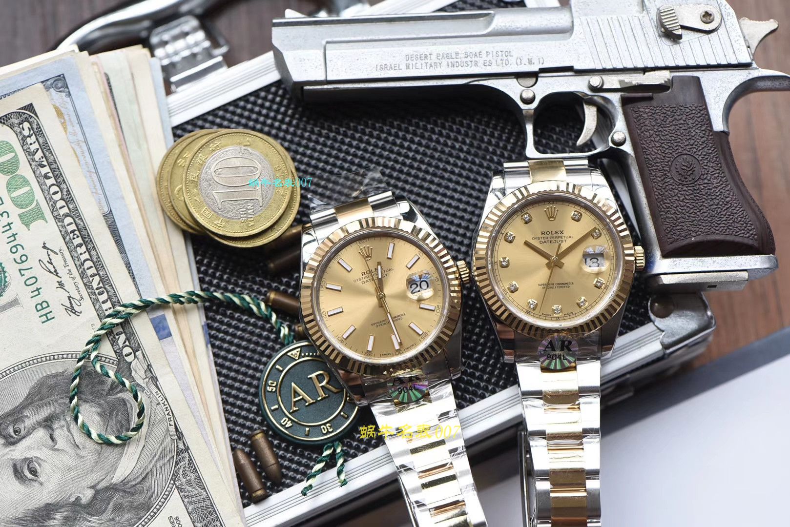 【视频评测AR厂一比一复刻高仿劳力士日志手表】复刻的手表劳力士日志型系列116333-72213香槟盘腕表 / R320