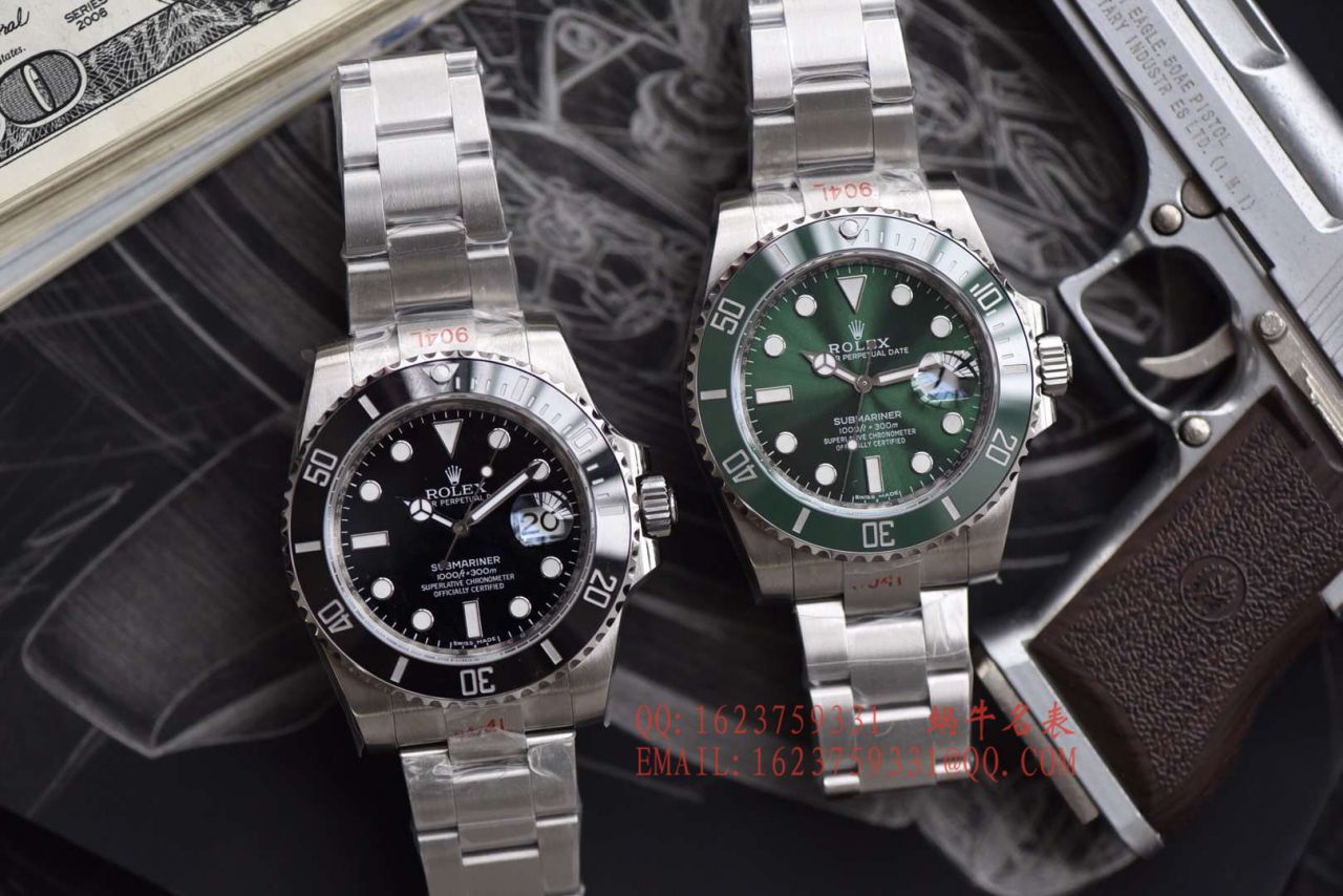 【哪里能买到好的瑞士复刻表】视频评测NOOB厂迄今为止最强ROLEX绿水鬼～V9版本黑水鬼 / FK07