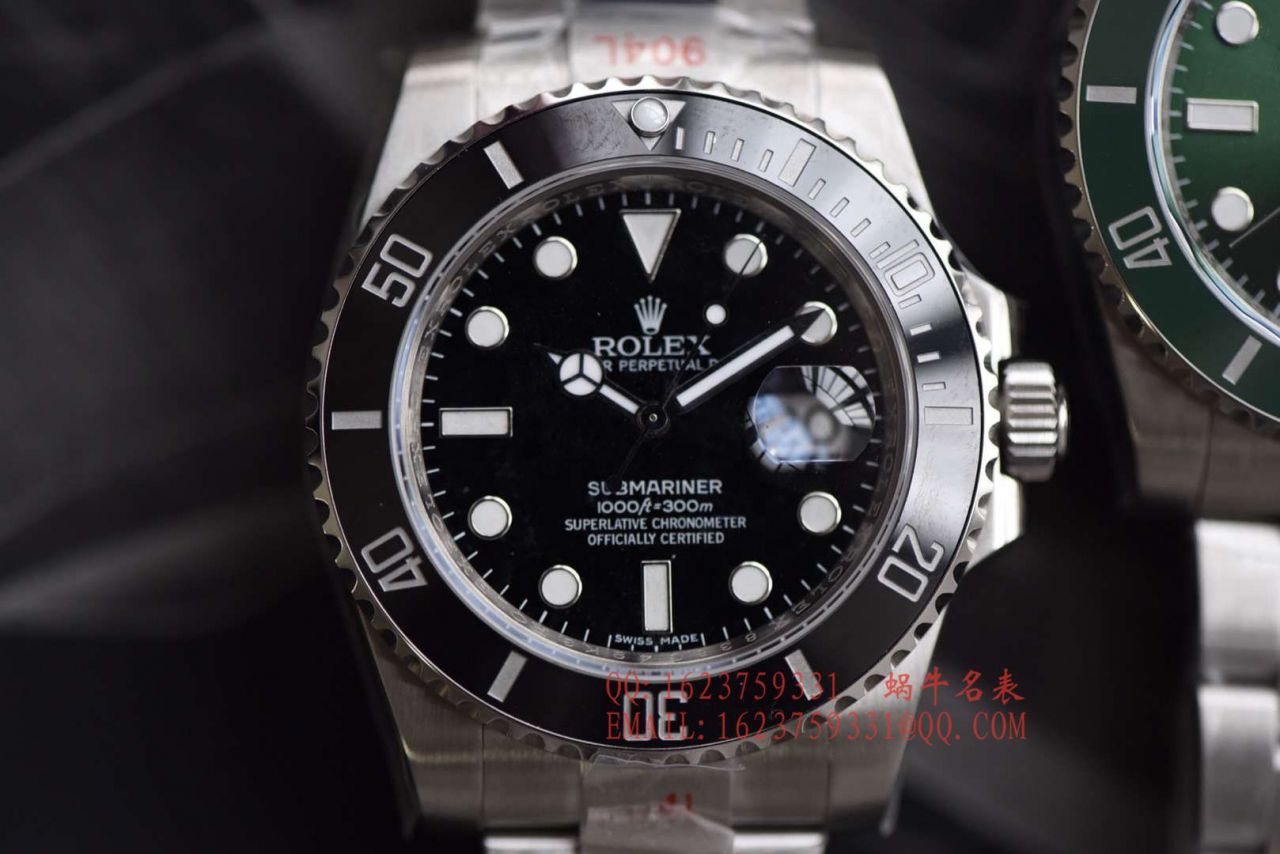 【哪里能买到好的瑞士复刻表】视频评测NOOB厂迄今为止最强ROLEX绿水鬼～V9版本黑水鬼 / FK07