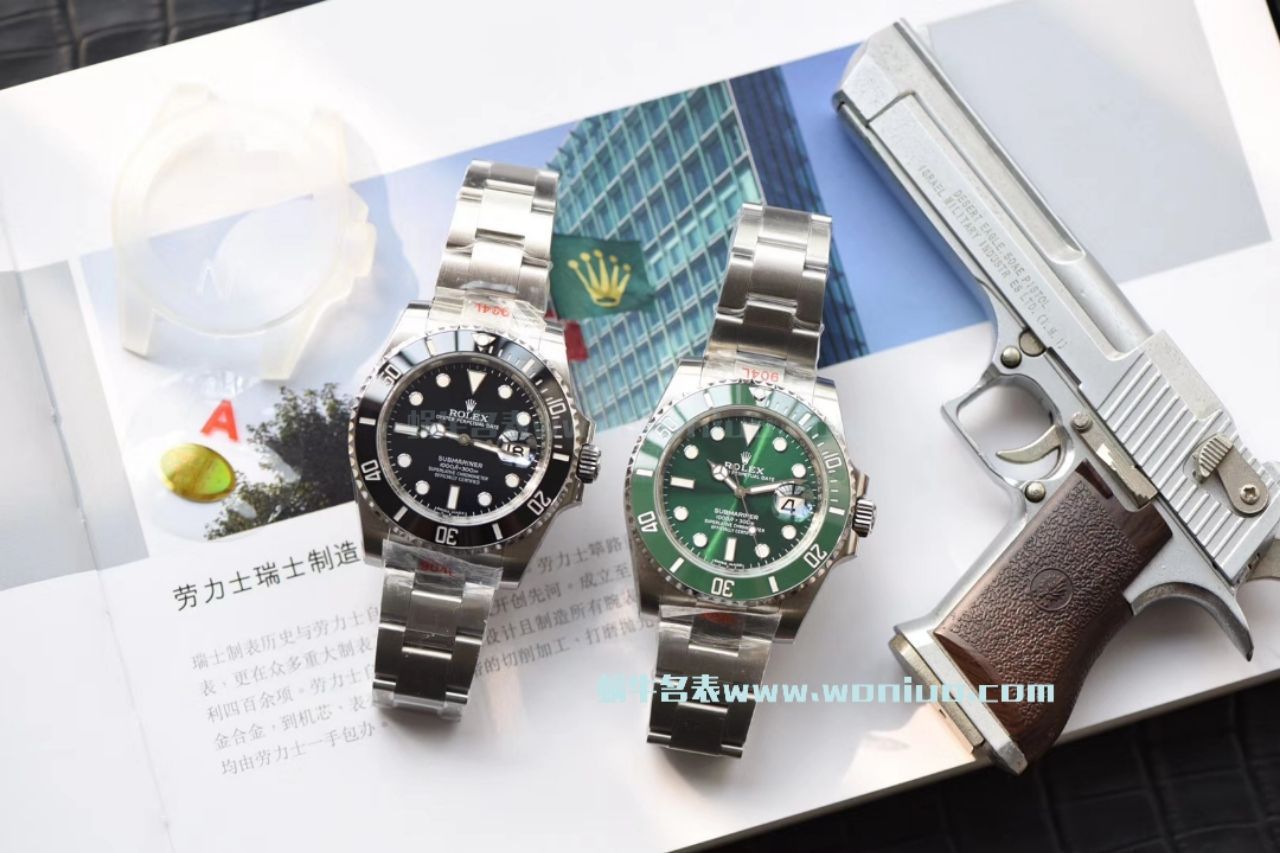 【哪里能买到好的瑞士复刻表】视频评测NOOB厂迄今为止最强ROLEX绿水鬼～V9版本黑水鬼 / FK07