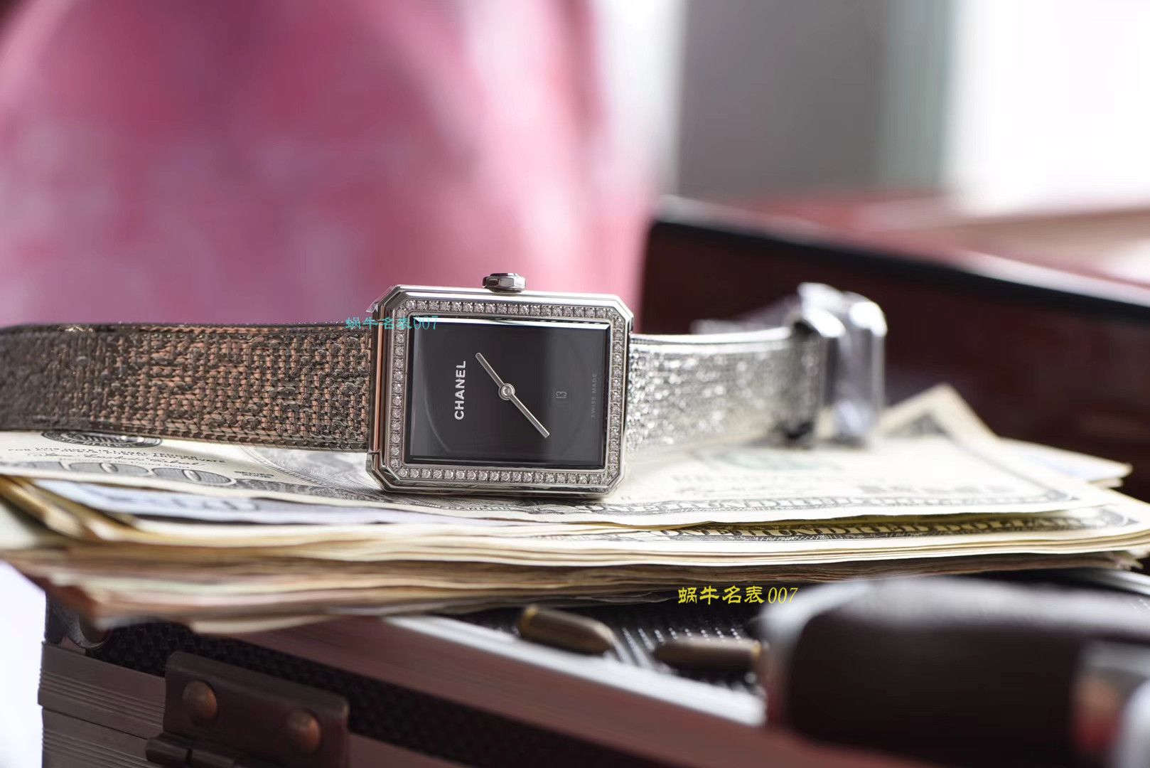 【复刻手表哪家好】香奈儿BOY · FRIEND系列BOY∙FRIEND TWEED女士腕表TWEED斜纹软呢钢带多面可选 / X51