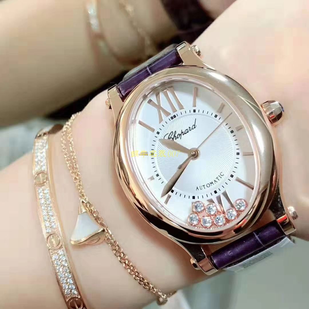 【萧邦快乐钻石手表复刻高仿表】萧邦HAPPY DIAMONDS系列275362-5001腕表女装 / XB018