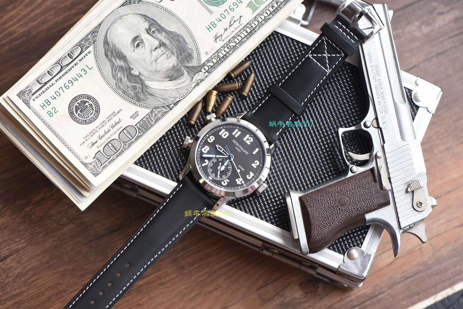 【视频评测百达翡丽复刻表,百达翡丽高仿表多少钱】PATEK PHILIPPE百达翡丽复杂功能计时系列5524G-001腕表 / JS201