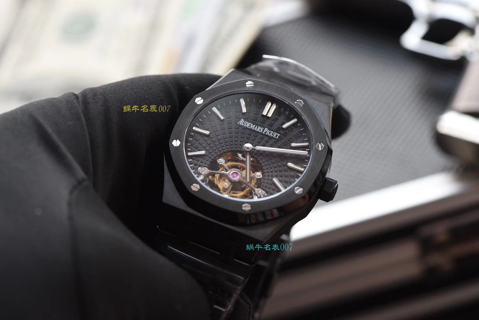 【复刻表吧爱彼复刻表R8黑武士陀飞轮】爱彼皇家橡树系列26522CE.OO.1225CE.01腕表 / AP166