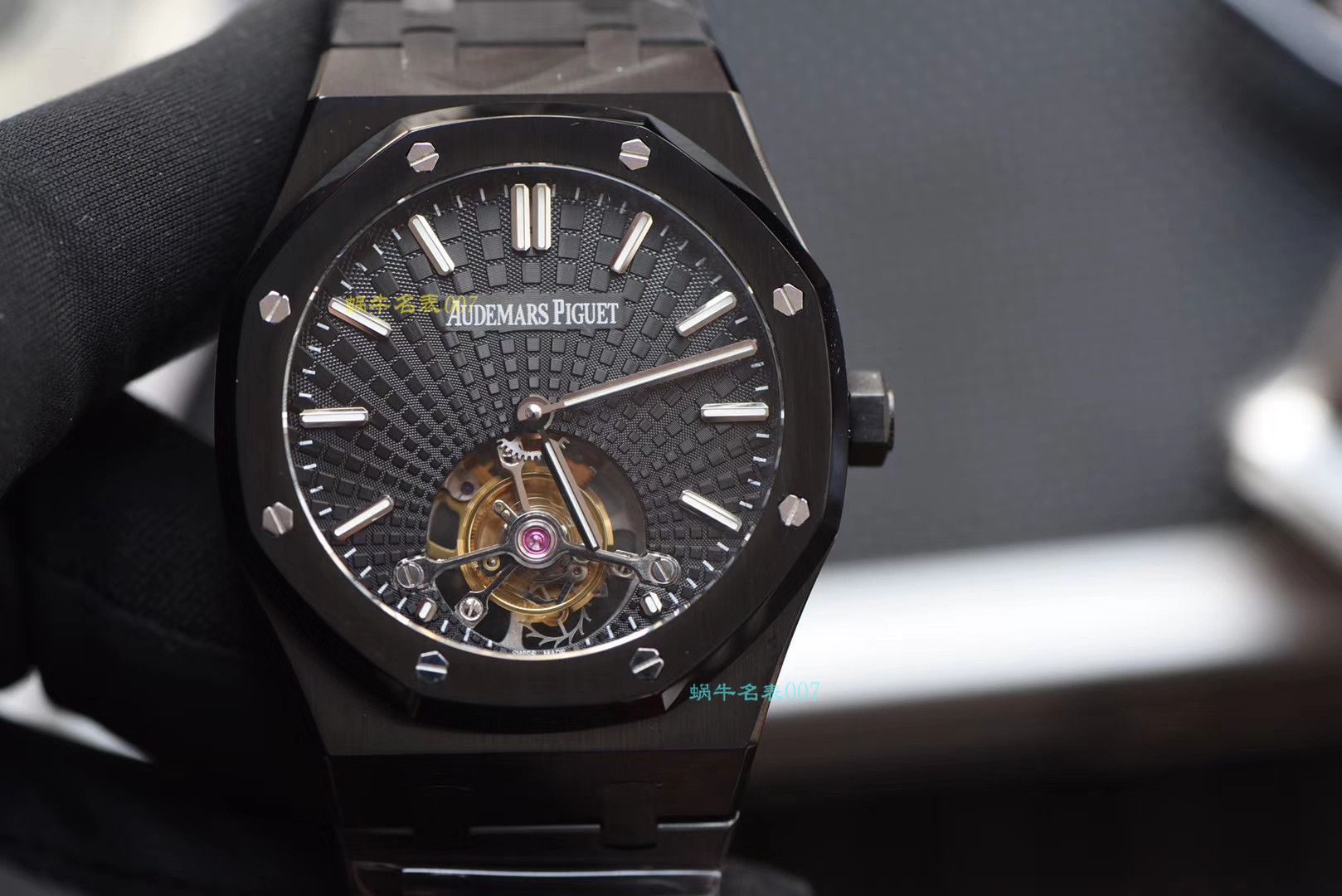 【复刻表吧爱彼复刻表R8黑武士陀飞轮】爱彼皇家橡树系列26522CE.OO.1225CE.01腕表 / AP166