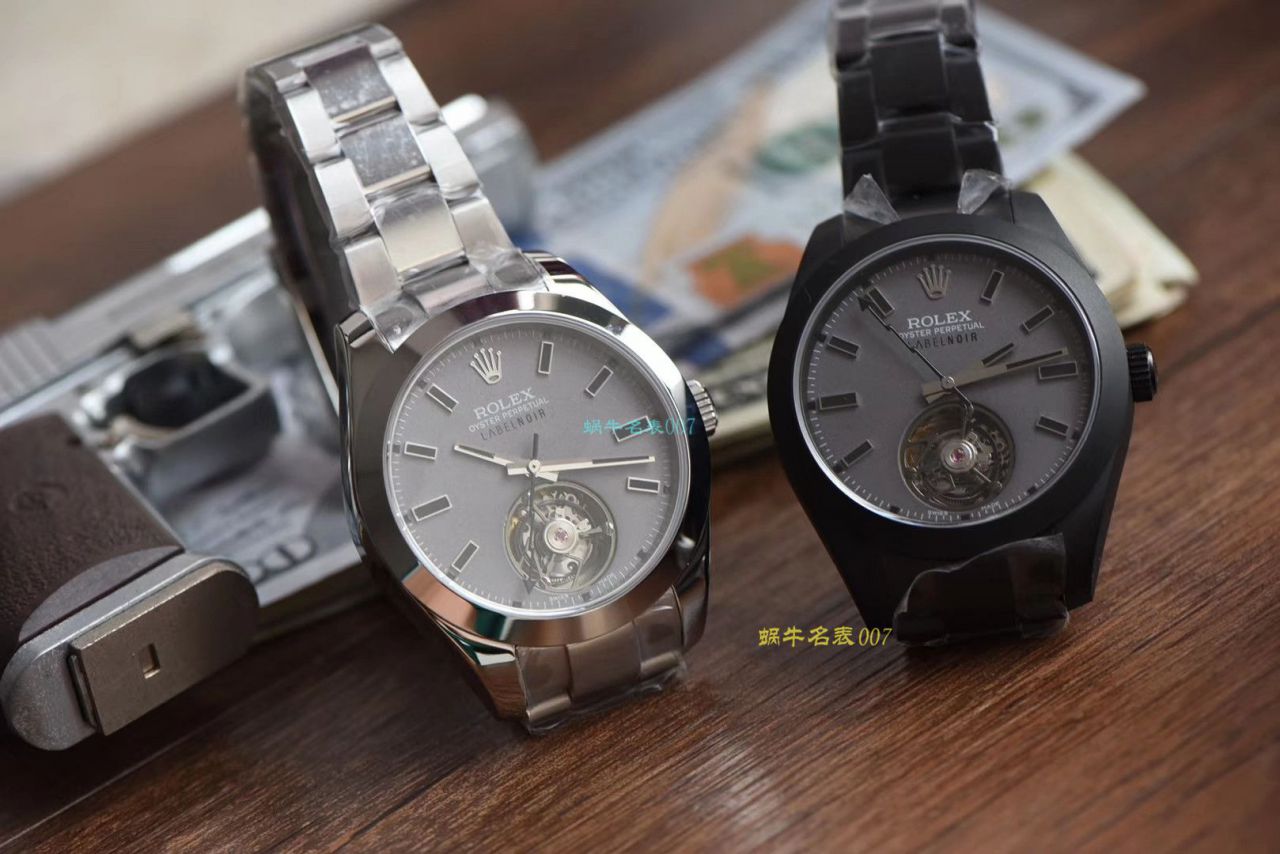 JB厂出品劳力士Label Noir合作开发116400闪电针的数据进行开发蚝式第一枚劳力士顶级复刻高仿陀飞轮腕表 / R361