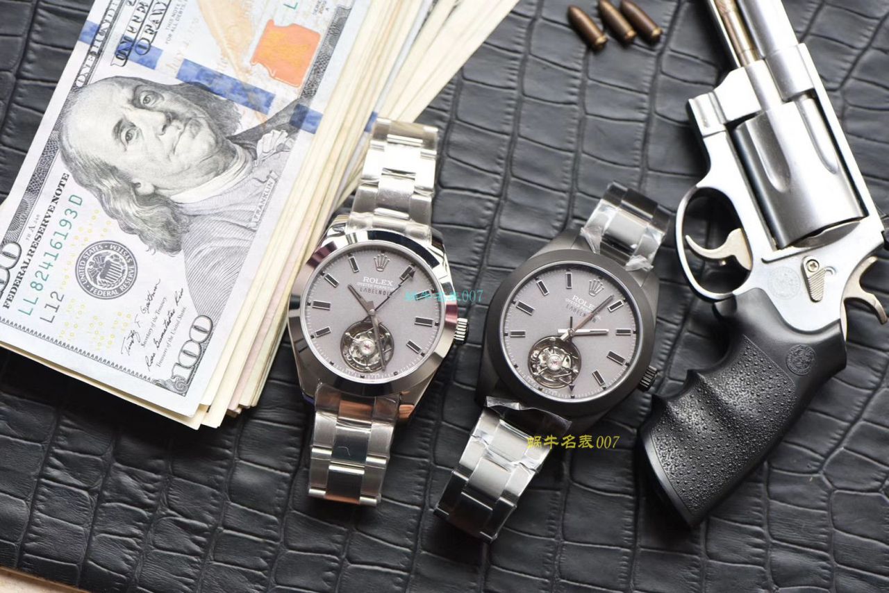 JB厂出品劳力士Label Noir合作开发116400闪电针的数据进行开发蚝式第一枚劳力士顶级复刻高仿陀飞轮腕表 / R361