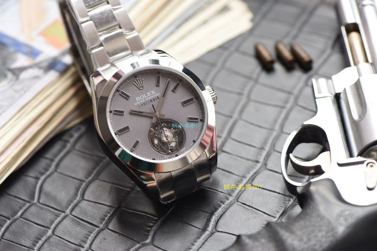JB厂出品劳力士Label Noir合作开发116400闪电针的数据进行开发蚝式第一枚劳力士顶级复刻高仿陀飞轮腕表 / R361