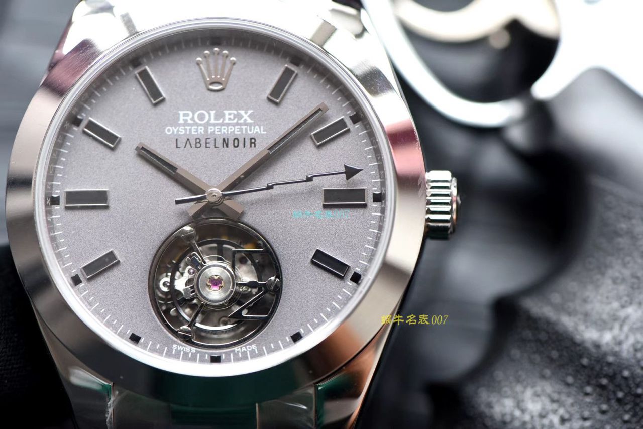 JB厂出品劳力士Label Noir合作开发116400闪电针的数据进行开发蚝式第一枚劳力士顶级复刻高仿陀飞轮腕表 / R361