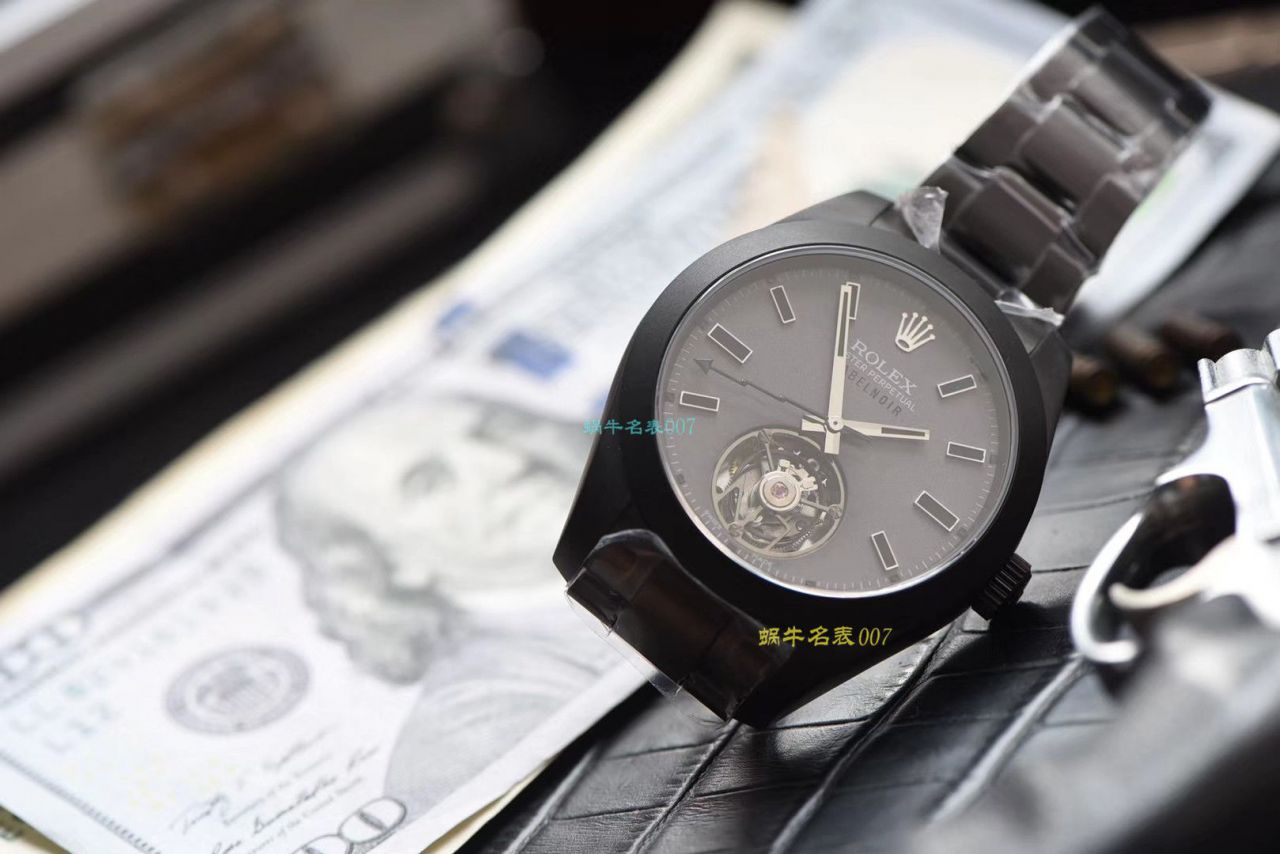 JB厂出品劳力士Label Noir合作开发116400闪电针的数据进行开发蚝式第一枚劳力士顶级复刻高仿陀飞轮腕表 / R361