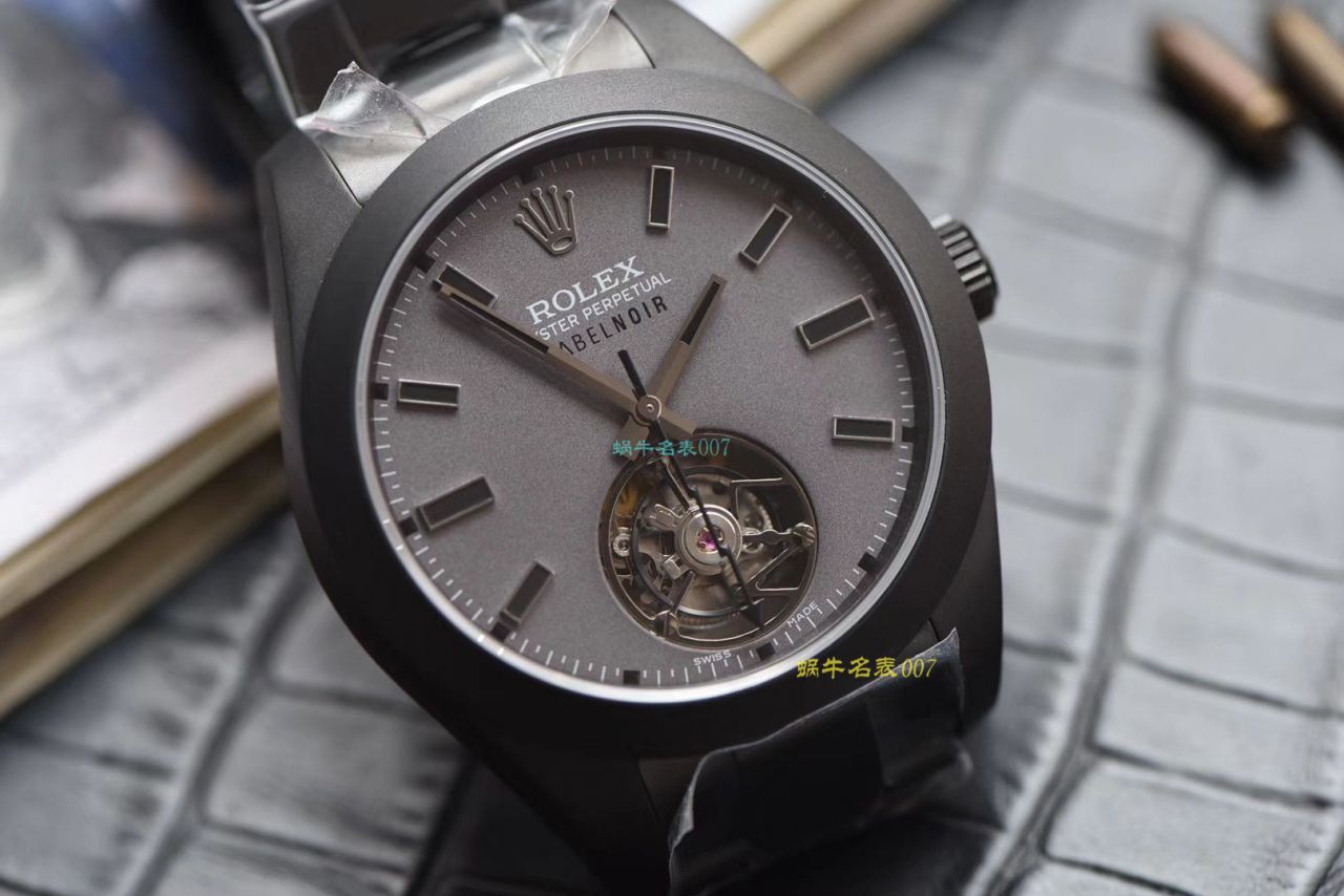 JB厂出品劳力士Label Noir合作开发116400闪电针的数据进行开发蚝式第一枚劳力士顶级复刻高仿陀飞轮腕表 / R361