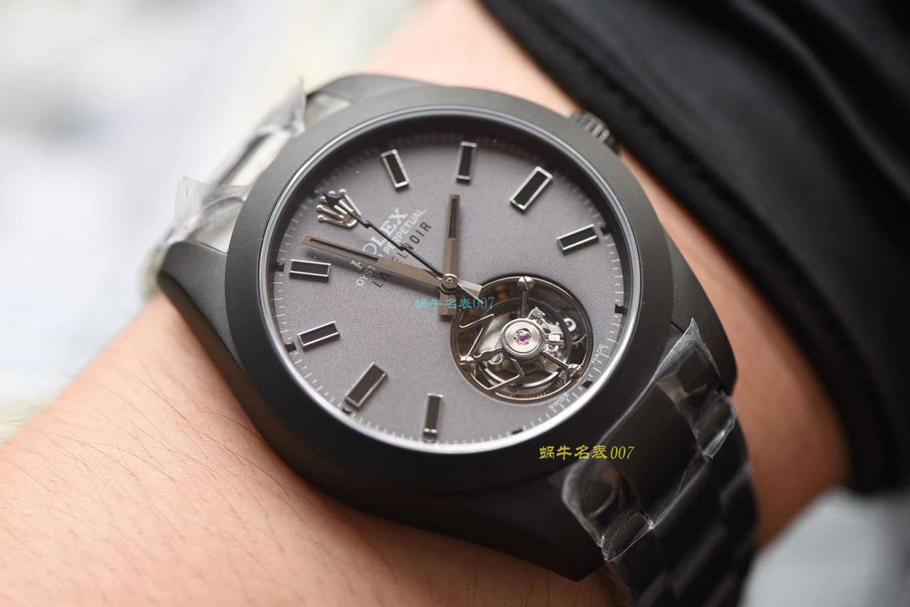 JB厂出品劳力士Label Noir合作开发116400闪电针的数据进行开发蚝式第一枚劳力士顶级复刻高仿陀飞轮腕表 / R361