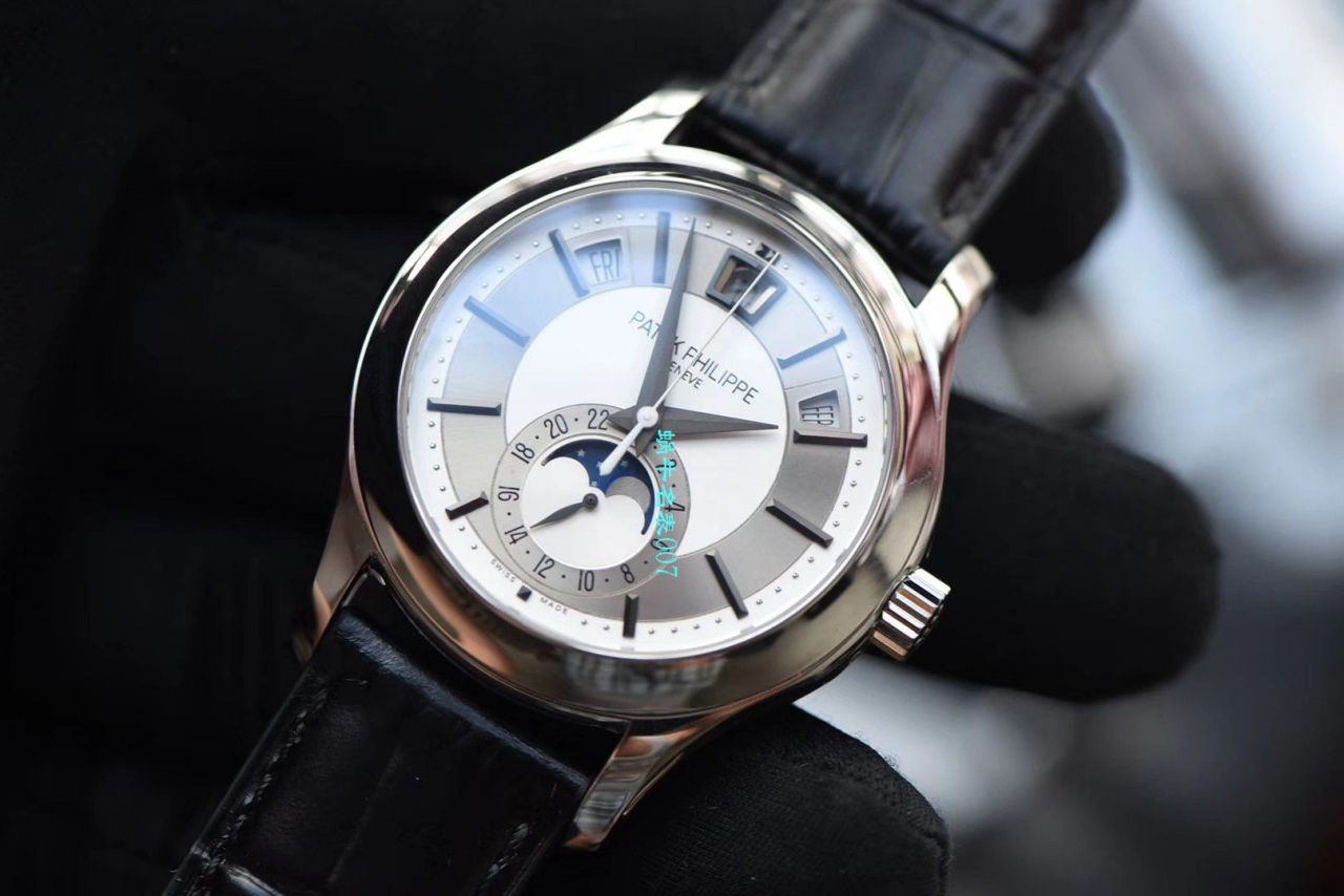 【GR厂复刻高仿百达翡丽手表价格】PATEK PHILIPPE复杂功能计时系列5205G-001 白金腕表 / BD272