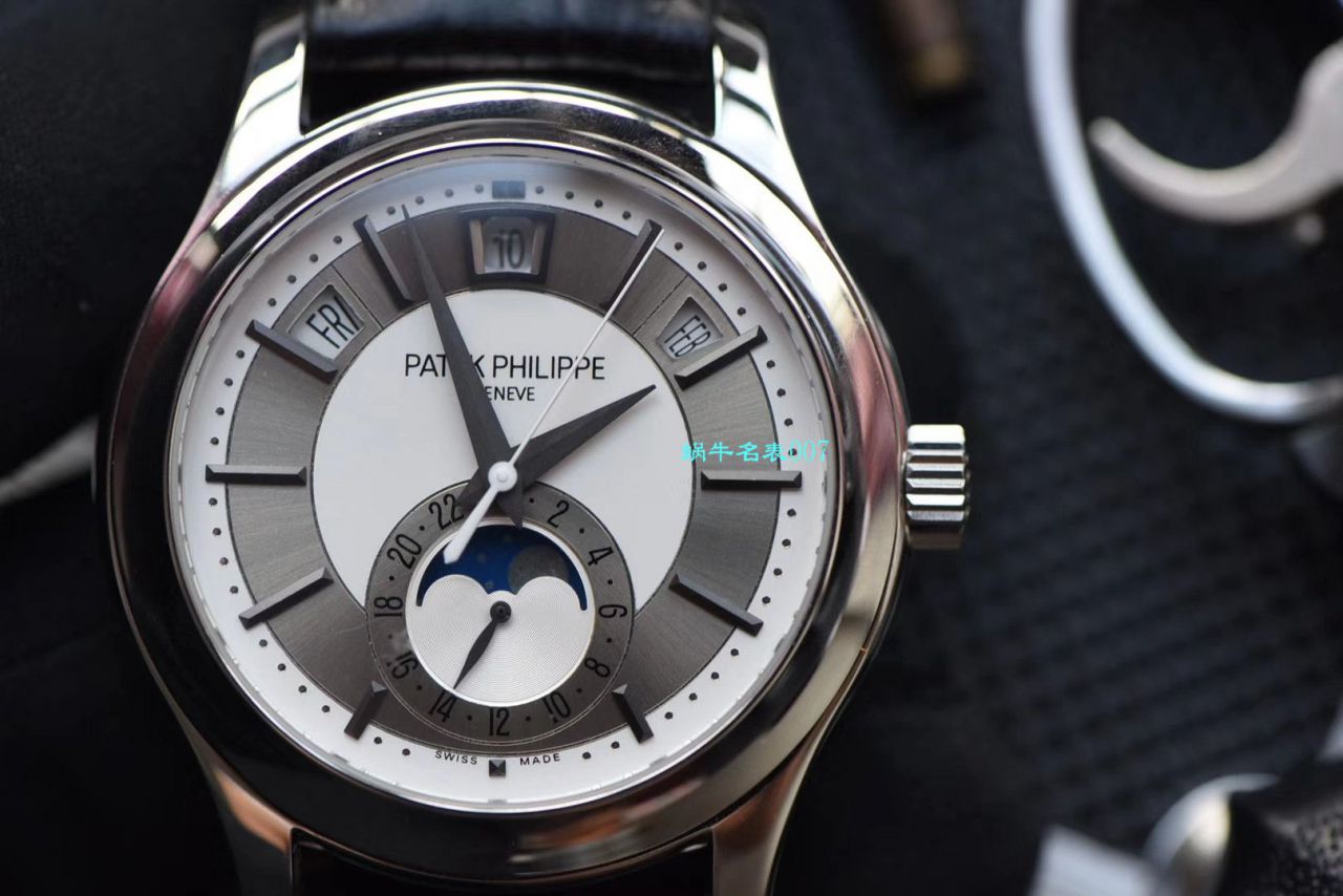 【GR厂复刻高仿百达翡丽手表价格】PATEK PHILIPPE复杂功能计时系列5205G-001 白金腕表 / BD272
