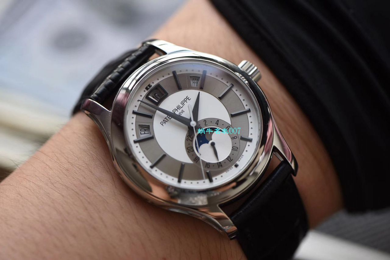 【GR厂复刻高仿百达翡丽手表价格】PATEK PHILIPPE复杂功能计时系列5205G-001 白金腕表 / BD272