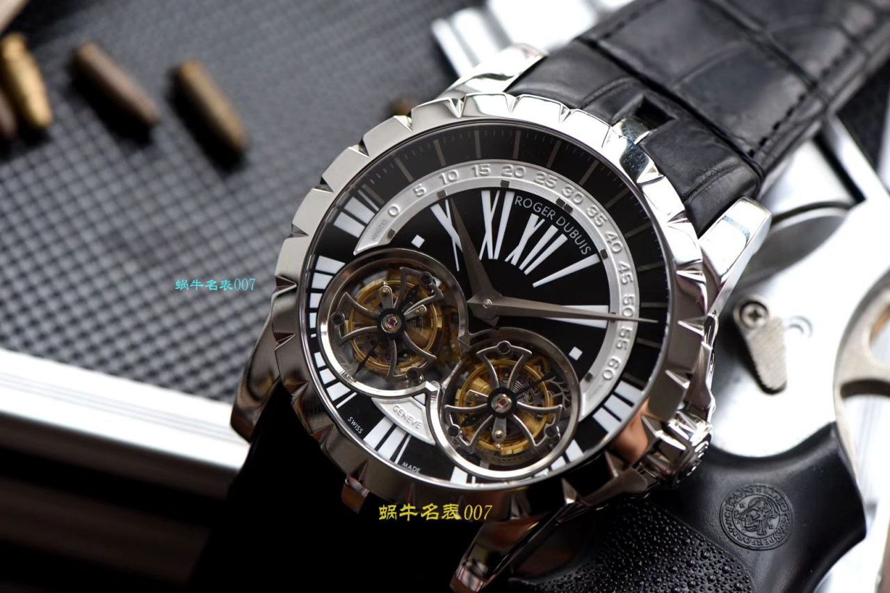 【JB厂罗杰杜彼复刻高仿双飞行陀飞轮手表】Roger Dubuis罗杰杜彼EXCALIBUR（王者系列）系列RDDBEX0249腕表 / LJ031