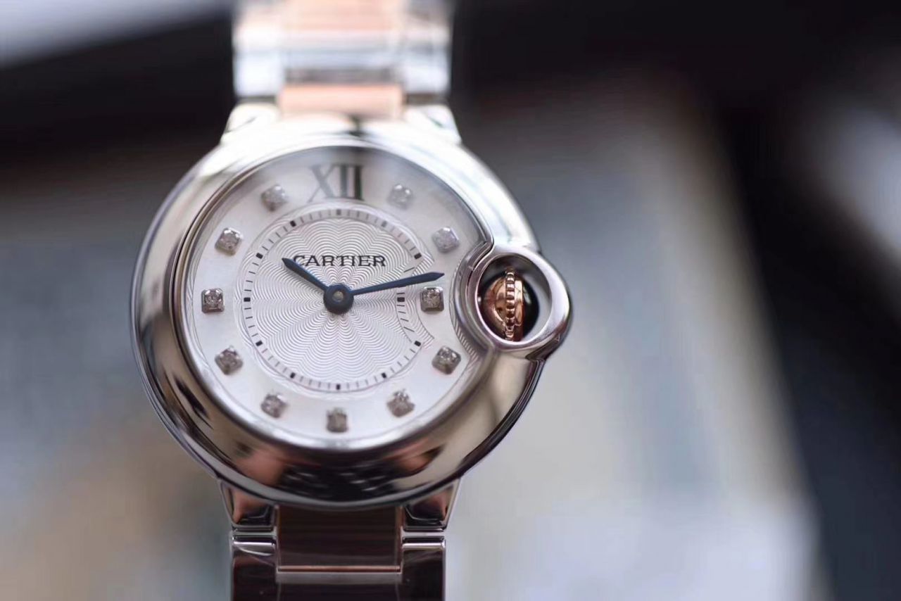 【最好的复刻高仿手表V6厂蓝气球28mm最新升级版本】卡地亚蓝气球系列W3BB0005女士28毫米腕表 / K219