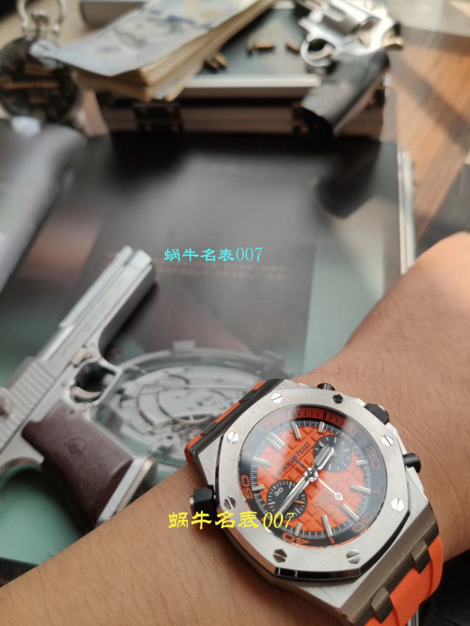 【NOOB厂复刻表无敌超值～N厂鲜橙计时离岸】爱彼复刻高仿皇家橡树离岸型系列26703ST.OO.A070CA.01腕表 / AP169