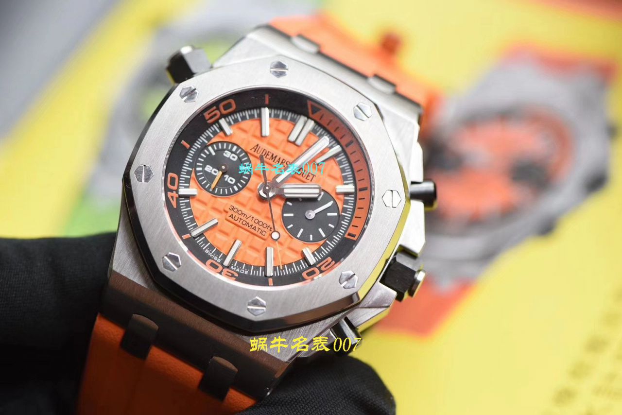 【NOOB厂复刻表无敌超值～N厂鲜橙计时离岸】爱彼复刻高仿皇家橡树离岸型系列26703ST.OO.A070CA.01腕表 / AP169