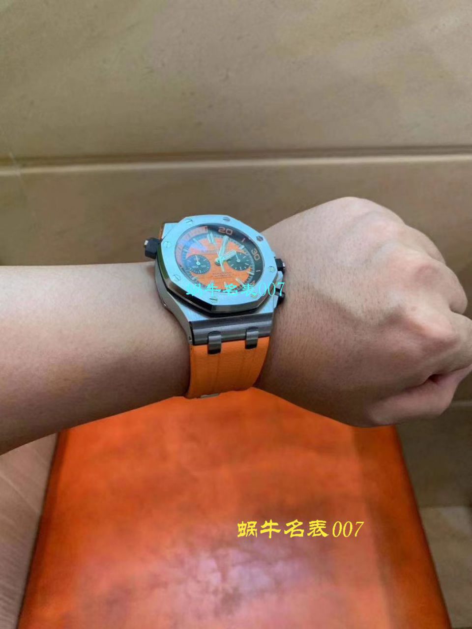 【NOOB厂复刻表无敌超值～N厂鲜橙计时离岸】爱彼复刻高仿皇家橡树离岸型系列26703ST.OO.A070CA.01腕表 / AP169