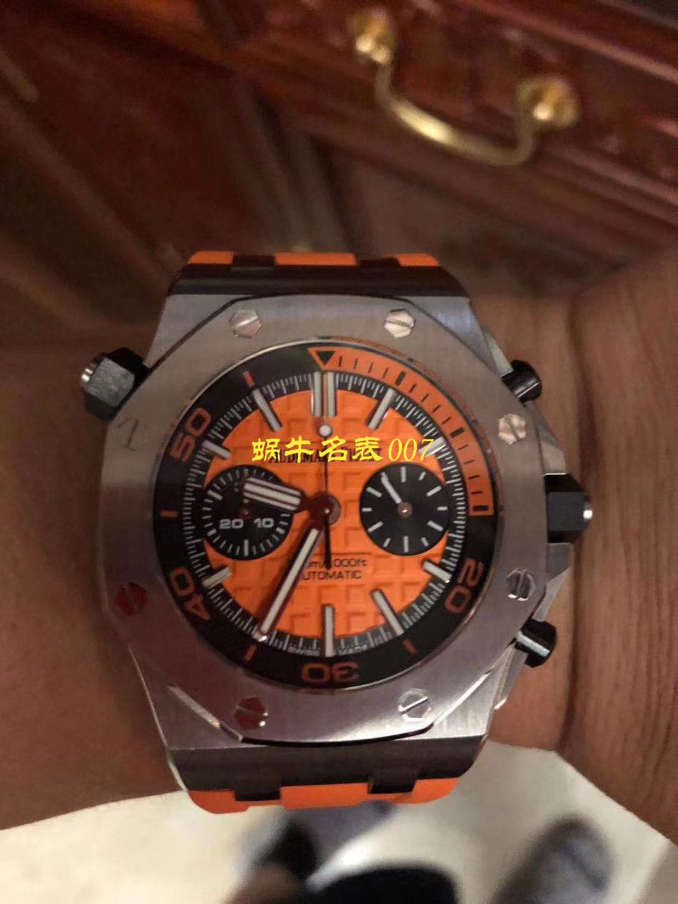 【NOOB厂复刻表无敌超值～N厂鲜橙计时离岸】爱彼复刻高仿皇家橡树离岸型系列26703ST.OO.A070CA.01腕表 / AP169