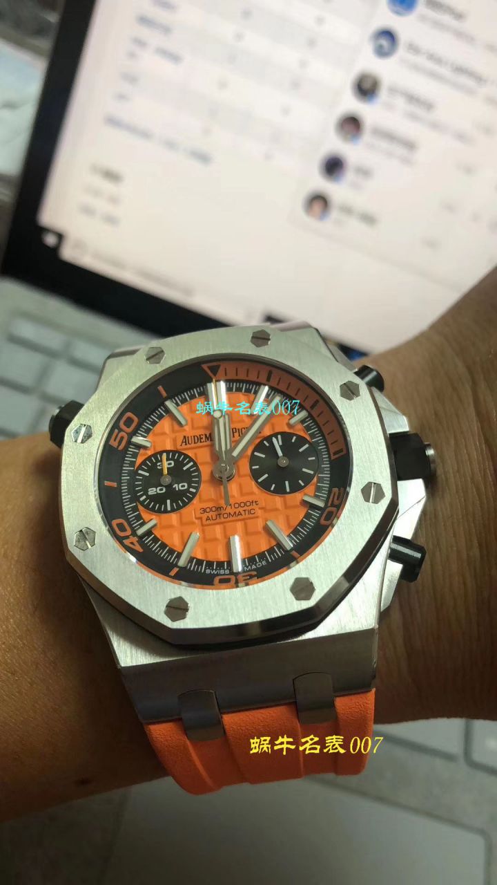 【NOOB厂复刻表无敌超值～N厂鲜橙计时离岸】爱彼复刻高仿皇家橡树离岸型系列26703ST.OO.A070CA.01腕表 / AP169
