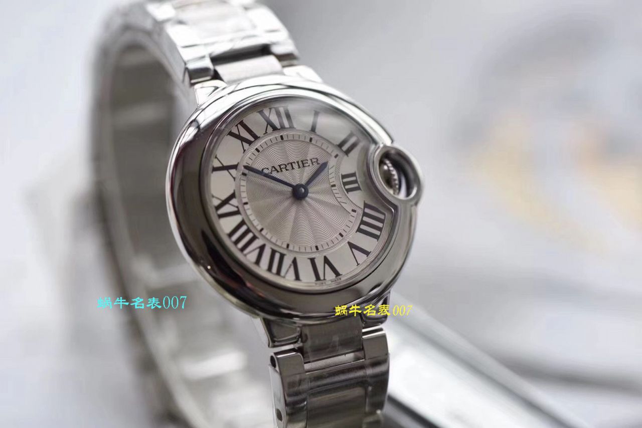 【顶级复刻表最好的商家V6厂最新升级版】卡地亚蓝气球高仿W6920084女士33毫米腕表 / K218