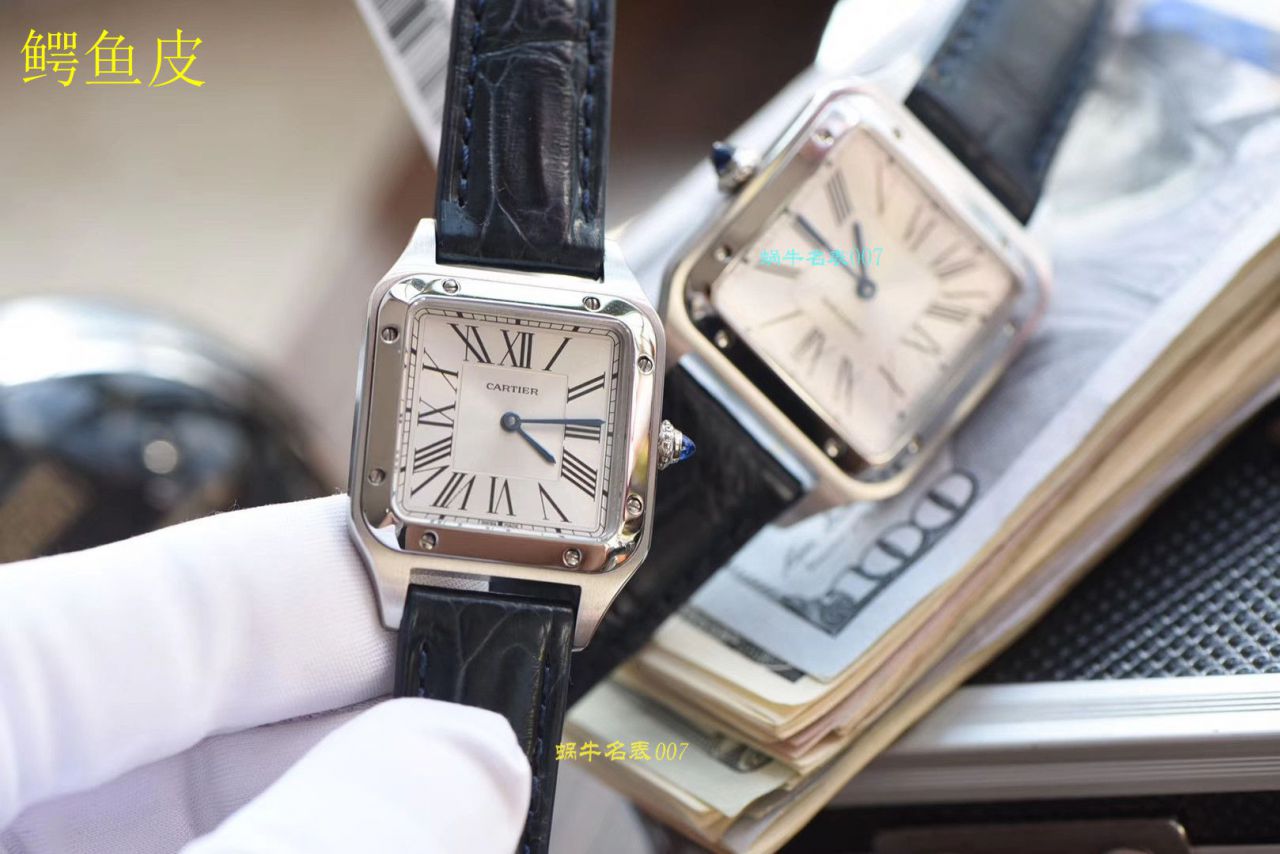 【视频评测XF厂什么叫复刻高仿表】卡地亚山度士系列WSSA0022（大号）WSSA0023（小号）腕表 / K217