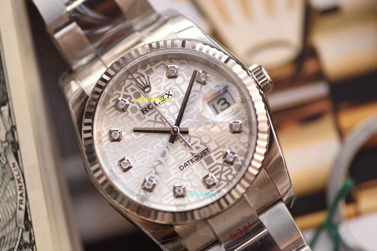 【视频评测高仿劳力士男表价格】DJ厂电脑纹面劳力士日志型36系列m116234-0122腕表 / R329