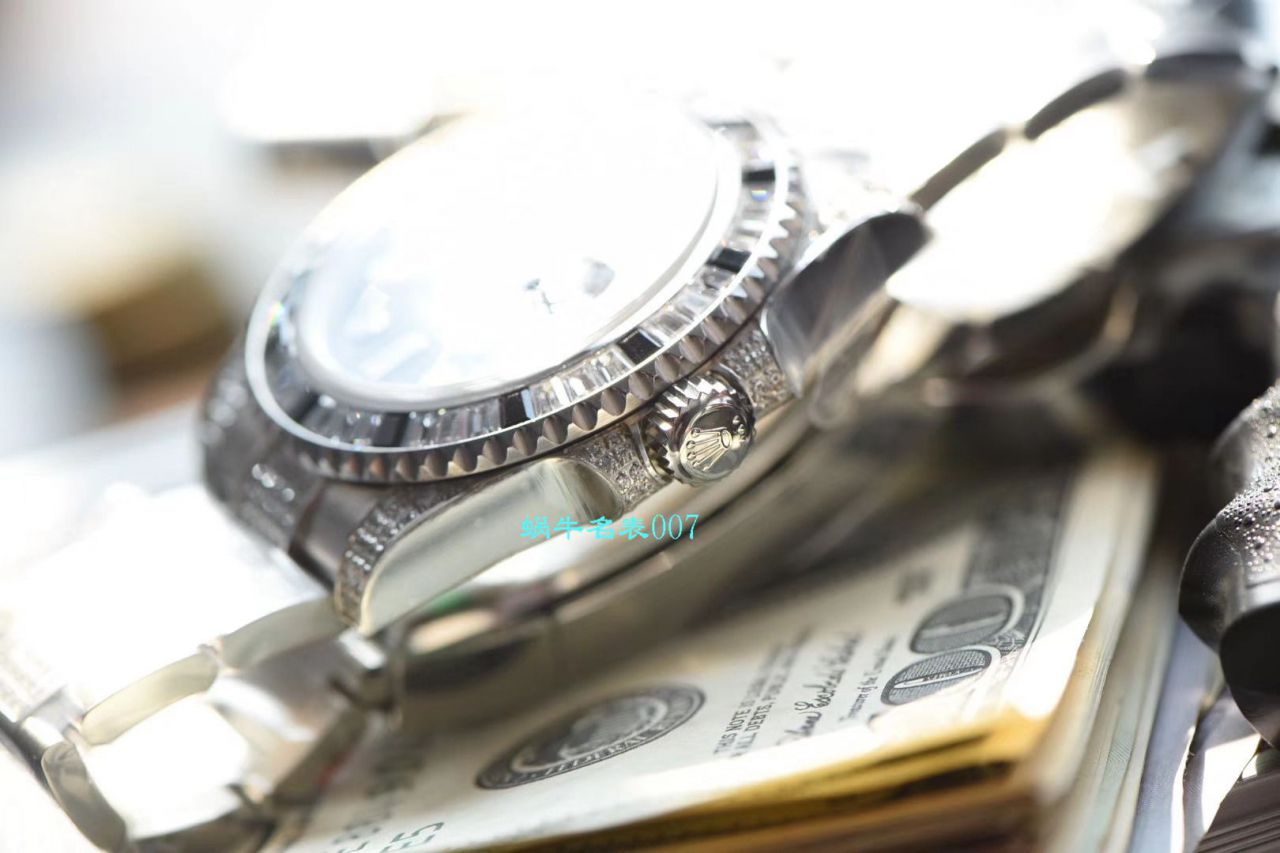【LF厂劳力士复刻高仿表】LF帝皇定制版镶钻黑水鬼，顶级黑钻鬼116610LN-97200  / R367
