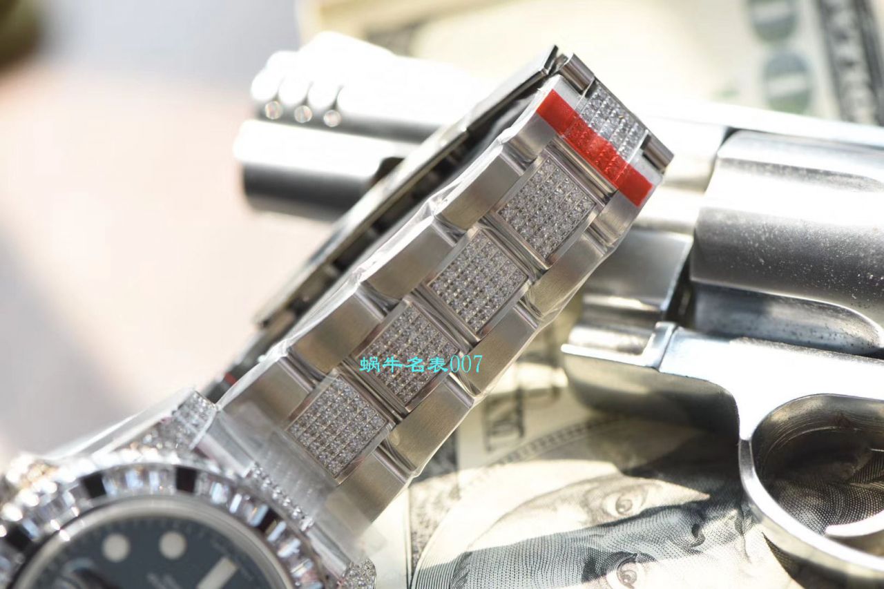 【LF厂劳力士复刻高仿表】LF帝皇定制版镶钻黑水鬼，顶级黑钻鬼116610LN-97200  / R367