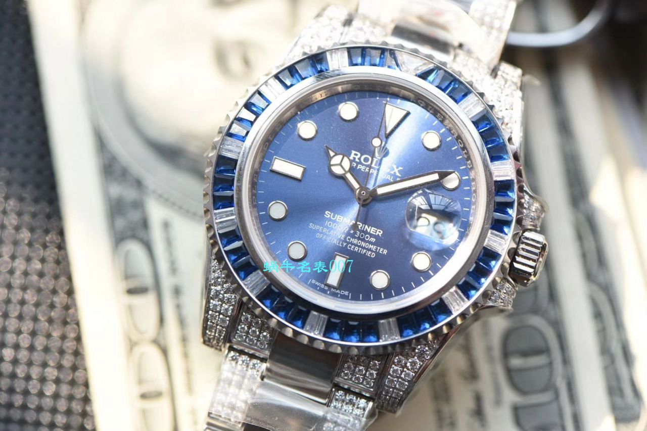 【LF厂顶级劳力士复刻高仿手表】LF帝皇定制版镶钻蓝水鬼❗顶级蓝钻鬼116619LB-97209 / R368