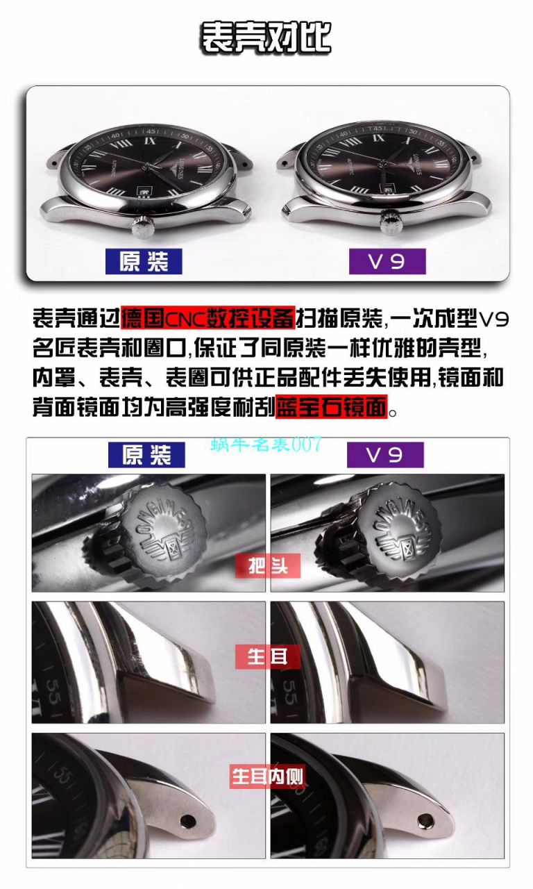 【V9厂顶级复刻高仿手表】浪琴名匠系列L2.793.4.71.6，L2.793.4.57.6等多面单历腕表 / L113