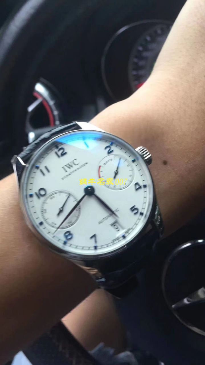 【独家视频测评ZF一比一超A高精仿手表】万国葡萄牙系列系列IW500704《万国葡七黄金钉》腕表 / WG295