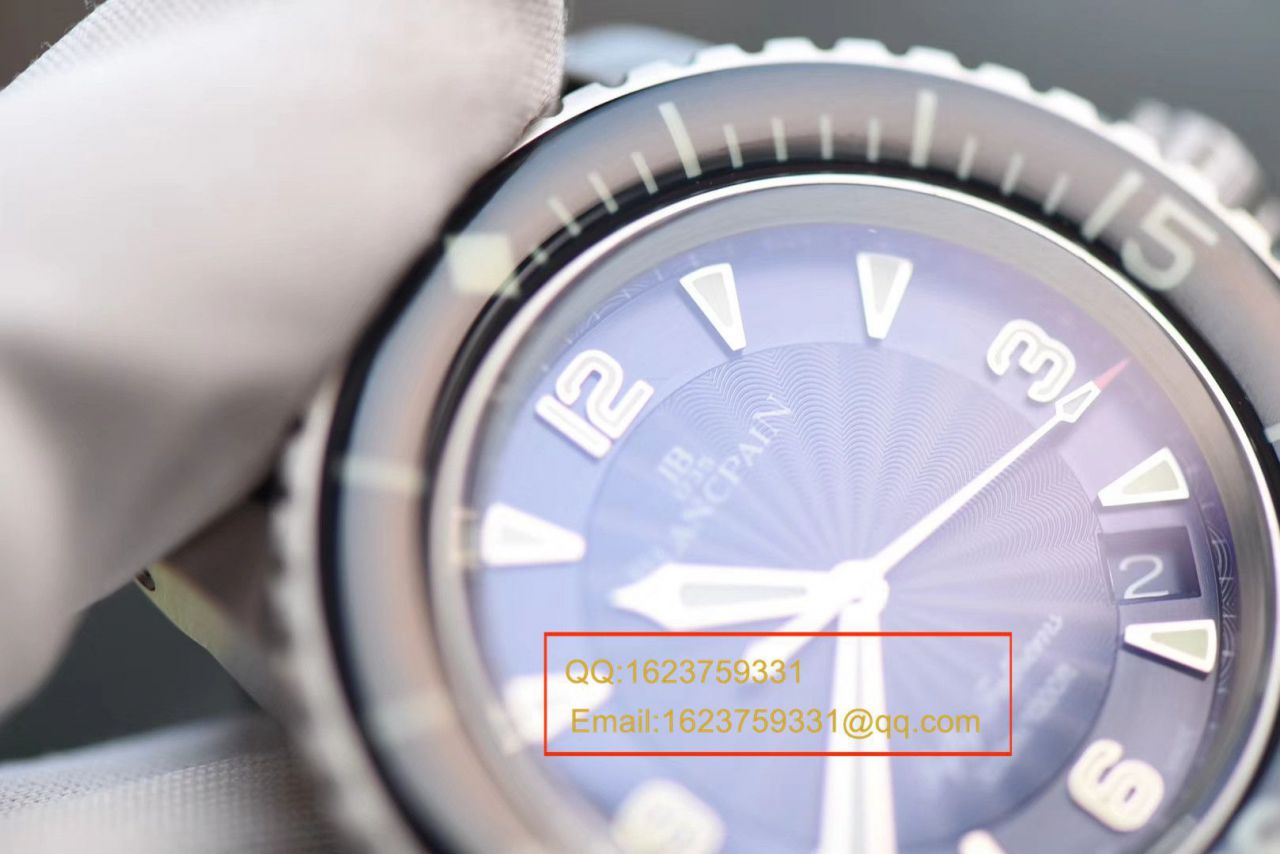 【视频评测ZF厂宝珀五十噚复刻高仿手表】Blancpain宝珀五十噚系列 5015D-1140-52B腕表 / BP061
