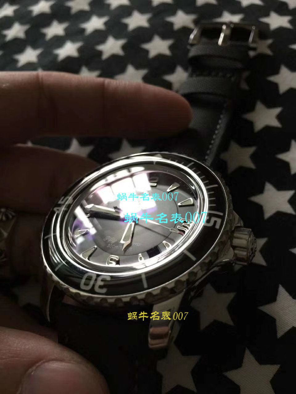 【视频评测ZF一比一超A高仿手表】宝珀Blancpain 五十噚超薄机芯系列 5015D-1140-52B蓝面腕表 / BP035