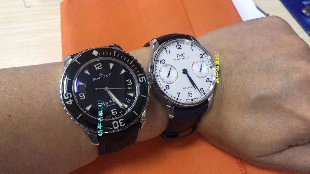 【视频评测ZF一比一超A高仿手表】宝珀Blancpain 五十噚超薄机芯系列 5015D-1140-52B蓝面腕表 / BP035