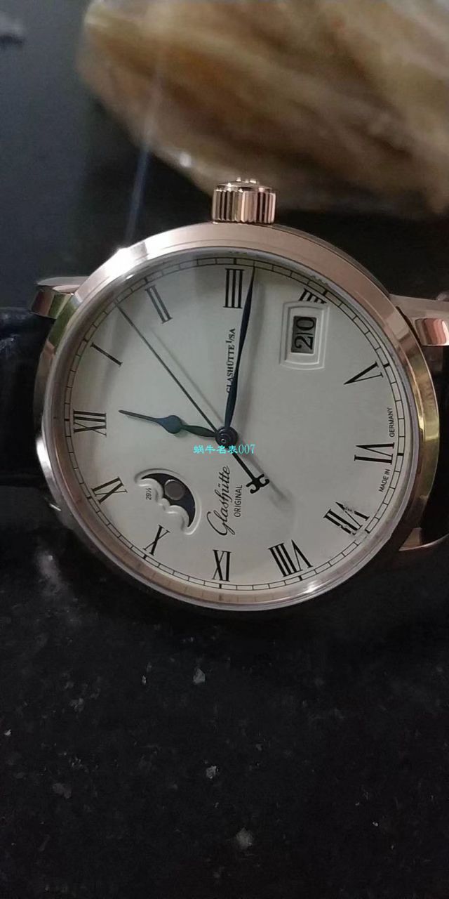 【GF1:1超A高仿手表】格拉苏蒂原创精髓议员大日历月相系列100-04-05-12-30腕表 / GLAB015 