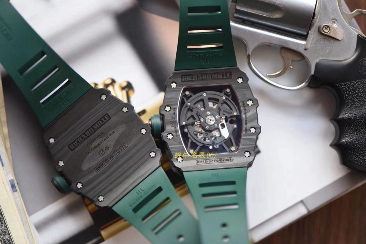 Richard Mille 理查德米勒男士系列RM 35-01，RM 35-02新配面绿带款（KV出品） / KV035 02