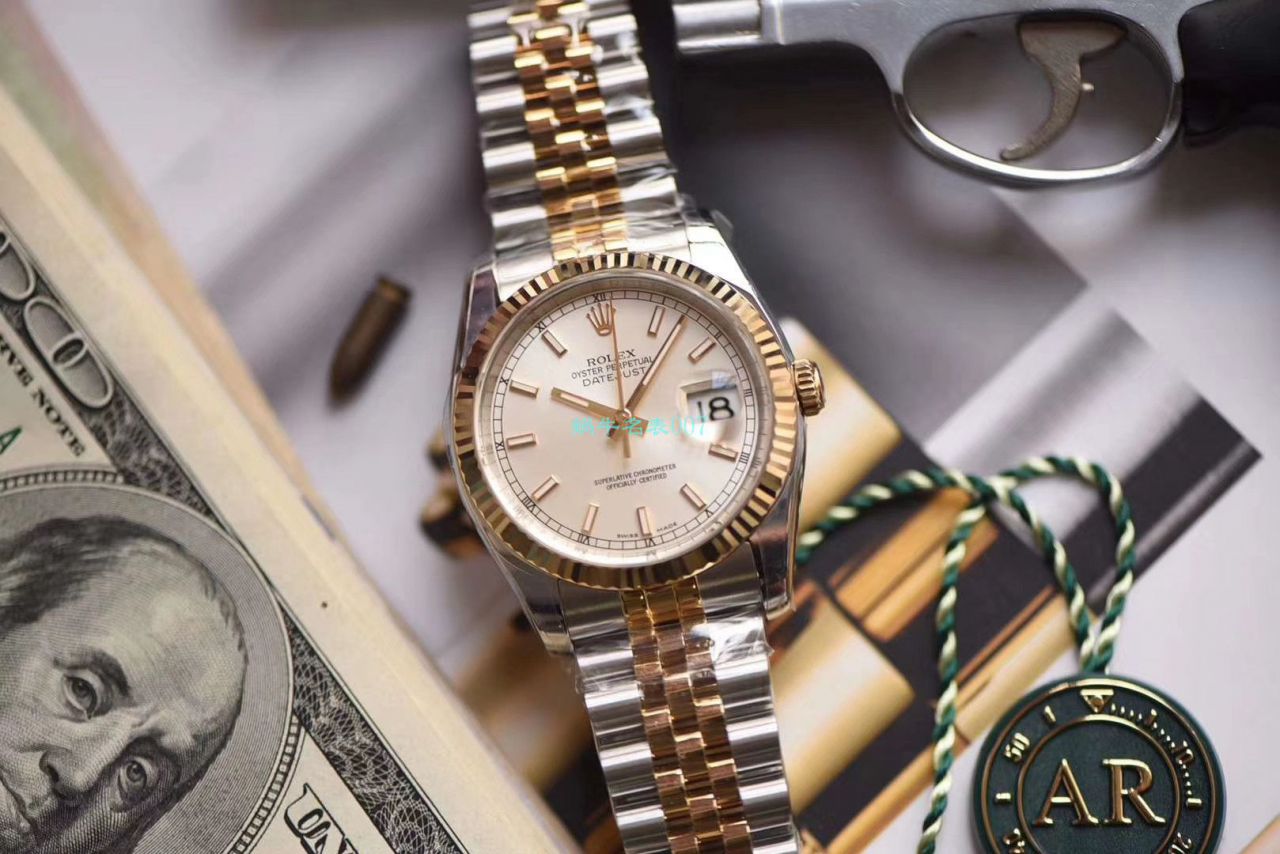 劳力士日志型系列116233银盘纪念型表带腕表,116233金盘镶钻,116233黑盘纪念表带,m126233-0015【AR一比一复刻高仿手表】 / R277