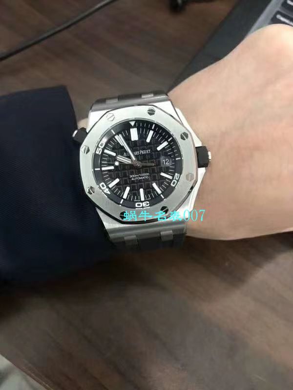 【JF一比一超A高仿】视频评测爱彼皇家橡树离岸型系列15703ST.OO.A002CA.01腕表，全新V9S超强版正式闪亮登场 / AP156