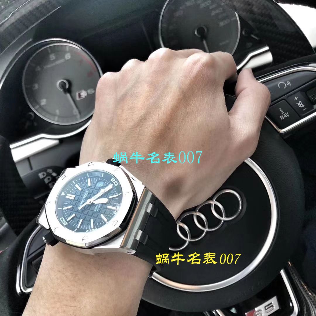 【JF一比一超A高仿】视频评测爱彼皇家橡树离岸型系列15703ST.OO.A002CA.01腕表，全新V9S超强版正式闪亮登场 / AP156