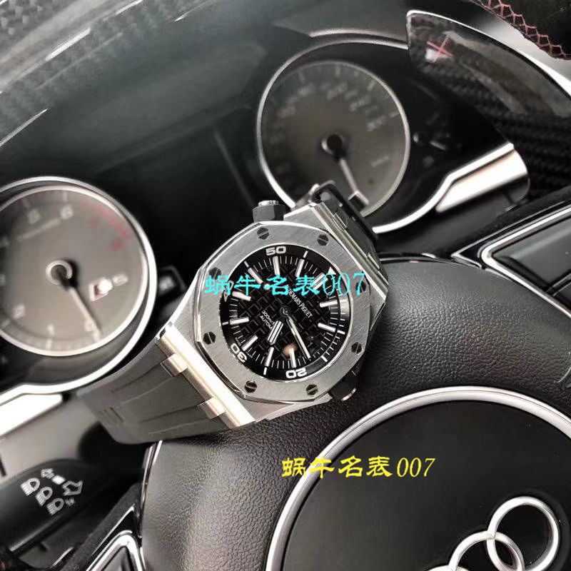 【JF一比一超A高仿】视频评测爱彼皇家橡树离岸型系列15703ST.OO.A002CA.01腕表，全新V9S超强版正式闪亮登场 / AP156